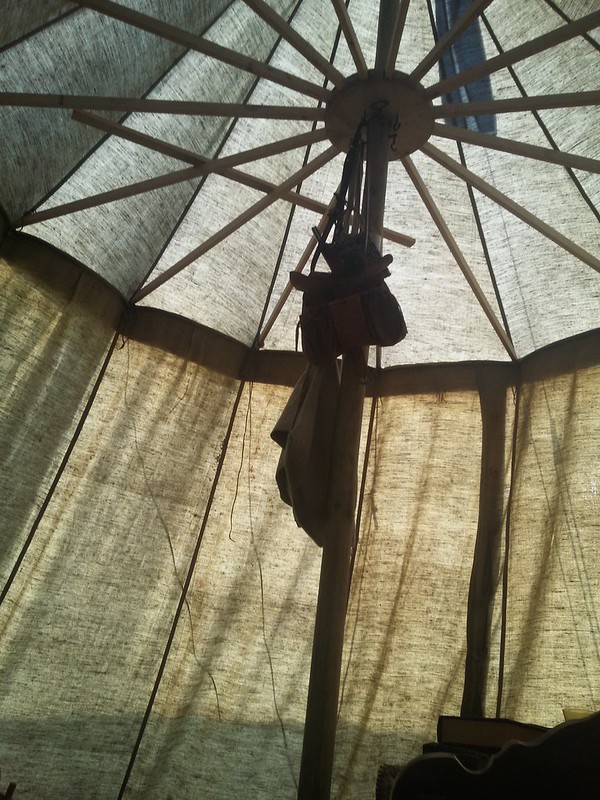 Radspeichen Zelt von Innen